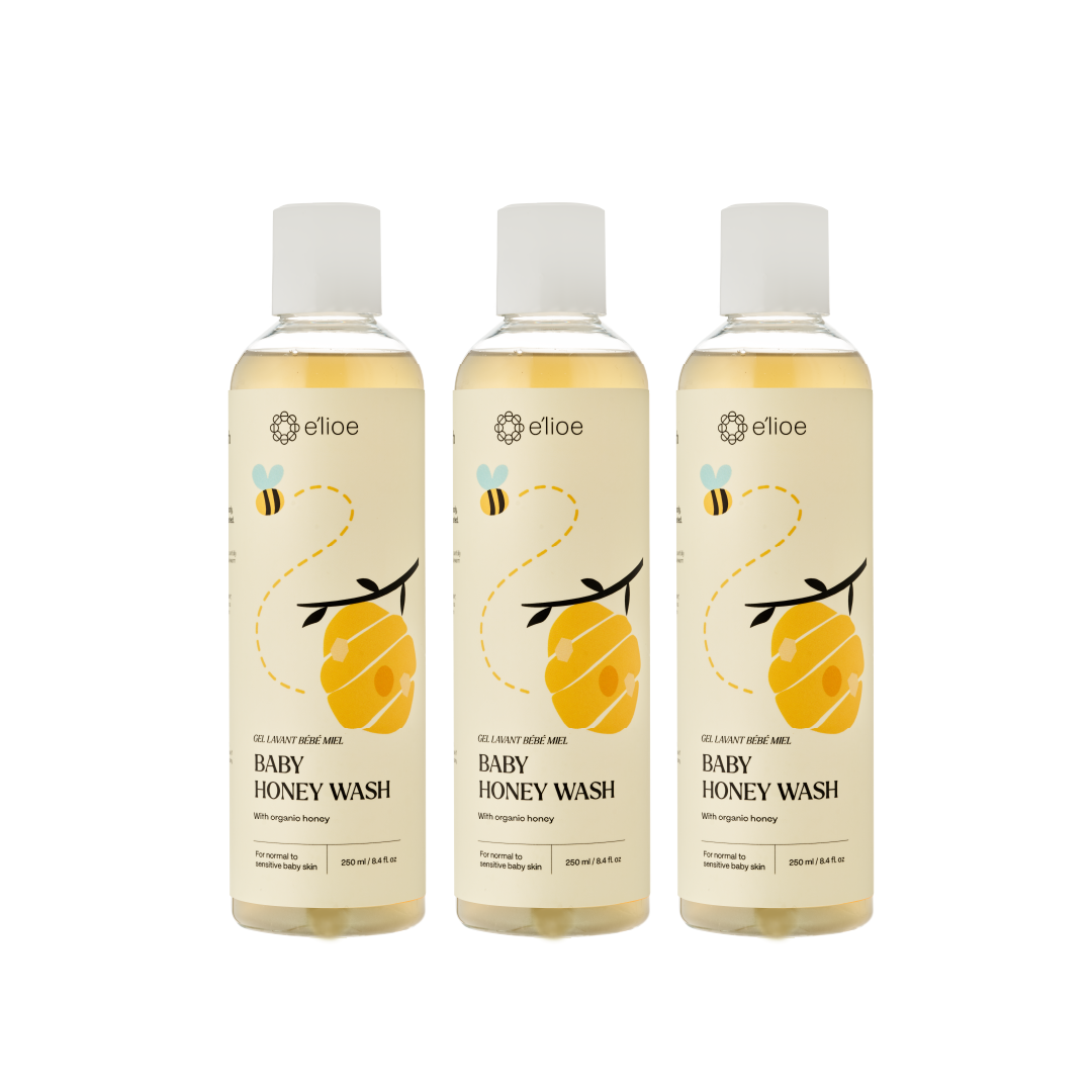 Bundle of 3 - Baby Honey Wash - 250ml (Comes with Free Foaming Net x1)