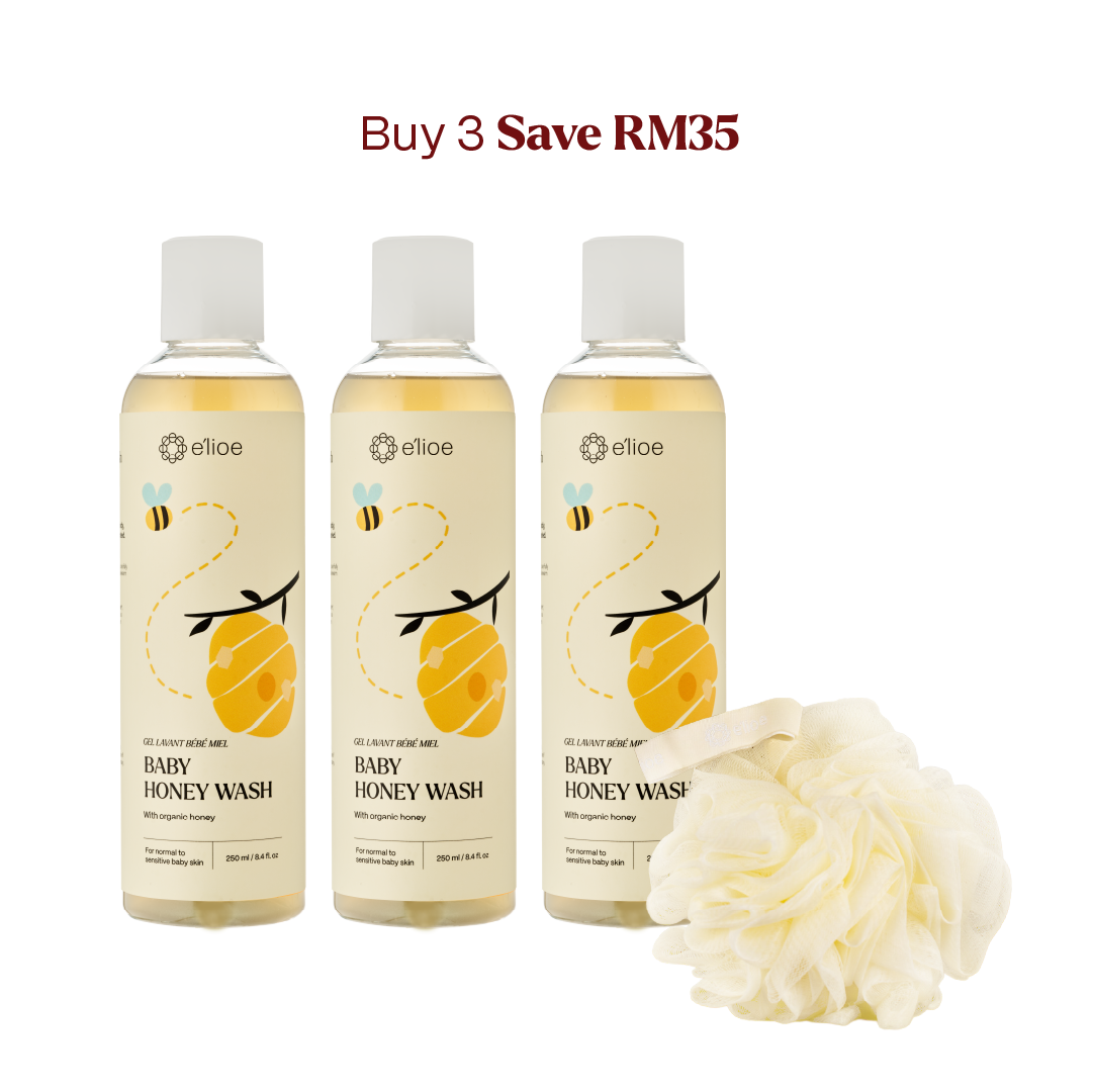 Bundle of 3 - Baby Honey Wash - 250ml (Comes with Free Foaming Net x1)