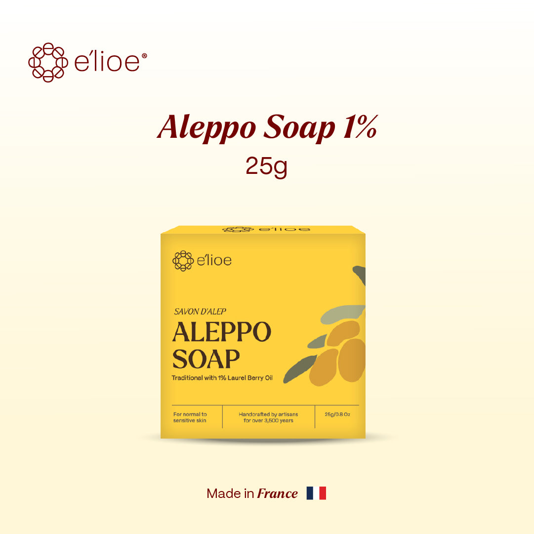 e'lioe Travel Kit (Aleppo 1% soap 25g + 100% Natural Argan oil 10ml)