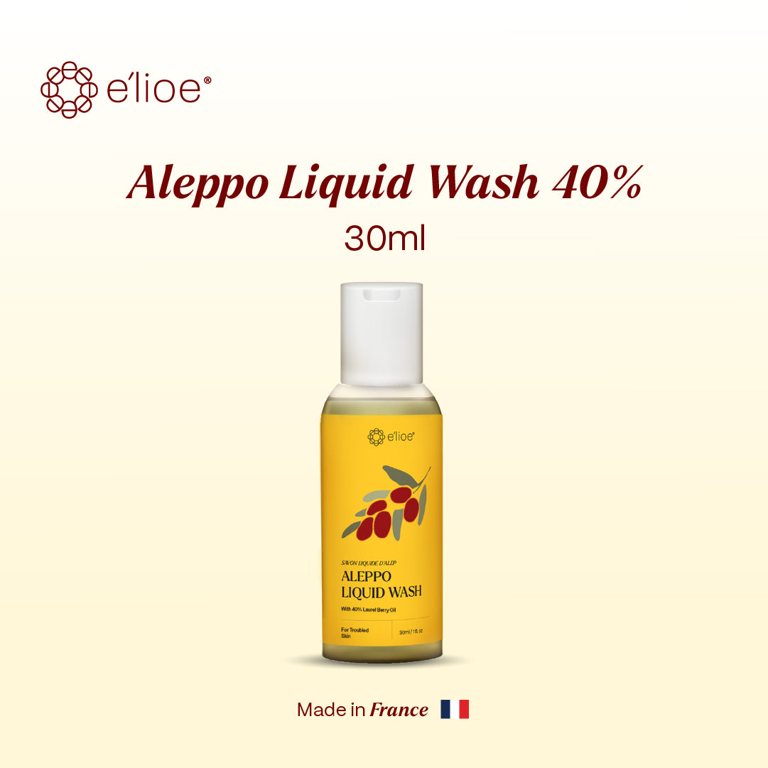 e'lioe Travel Kit (100% Natural Argan oil 10ml + Aleppo 40% Liquid Wash 30ml)