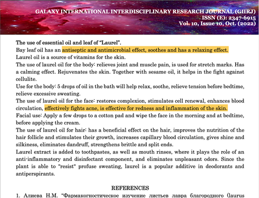 Properties and Application of Laurel Oil in the Cosmetic Industry