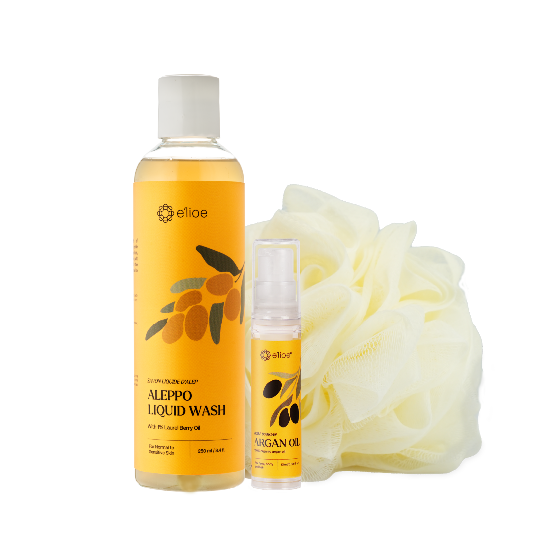 e'lioe Discovery Kit - Aleppo Liquid Wash + Argan Oil 10ml