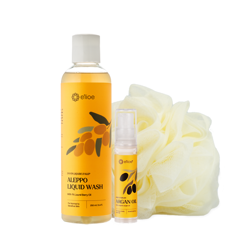 e'lioe Discovery Kit - Aleppo Liquid Wash + Argan Oil 10ml