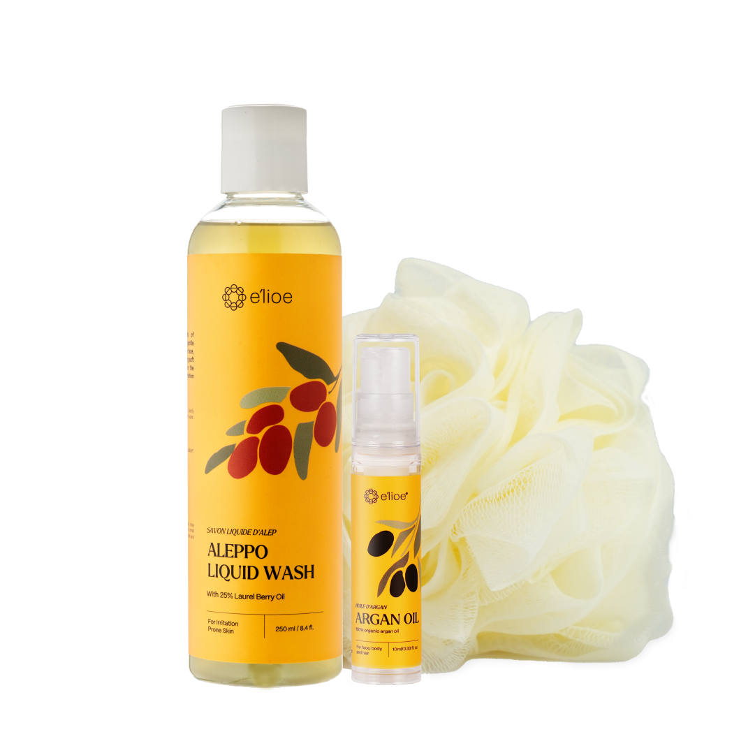 e'lioe Discovery Kit - Aleppo Liquid Wash + Argan Oil 10ml