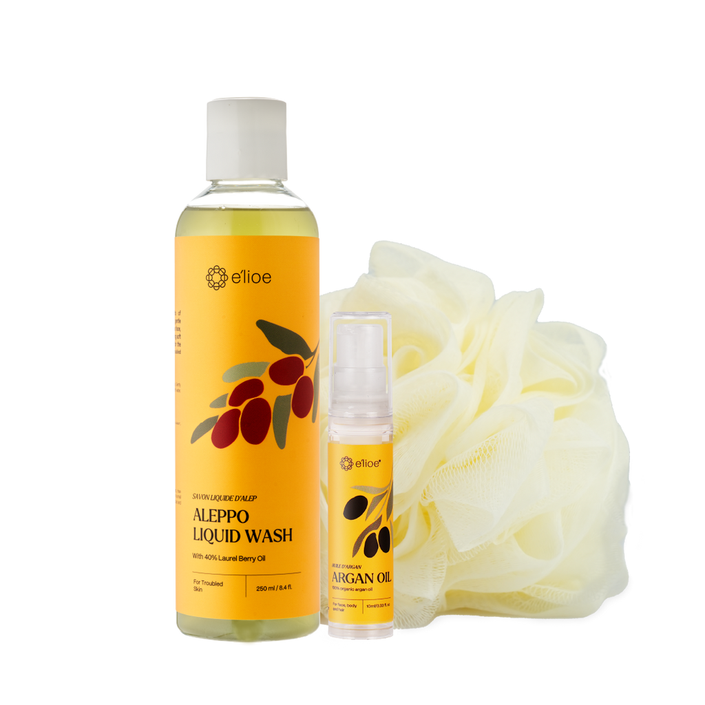 e'lioe Discovery Kit - Aleppo Liquid Wash + Argan Oil 10ml