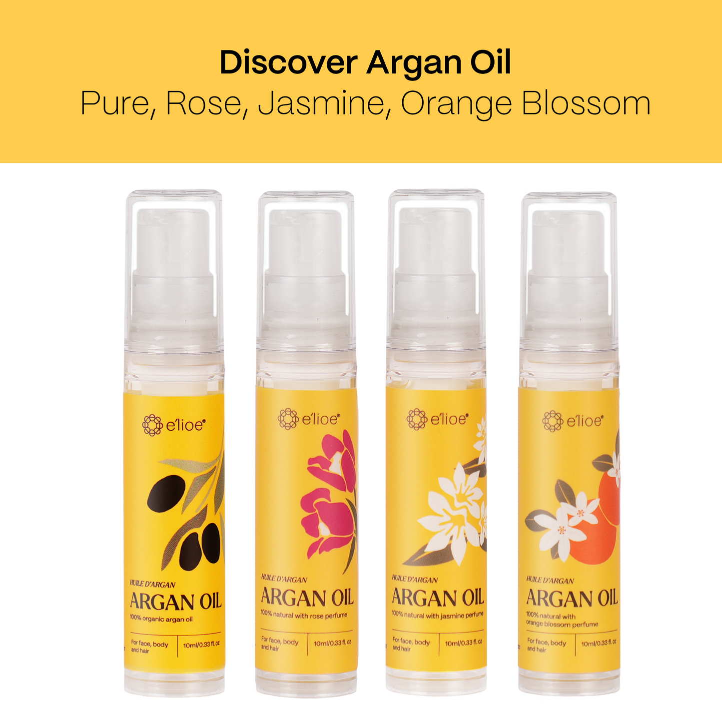 e'lioe Argan Oil Collection – 4 x10ml