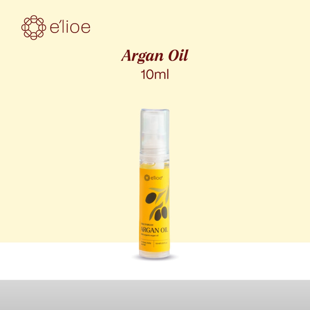e'lioe Travel Kit (100% Natural Argan oil 10ml + Aleppo 1% Liquid Wash 30ml)