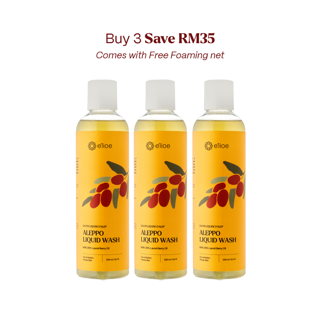 Bundle of 3 - Aleppo Liquid Wash with 25% Laurel Berry Oil