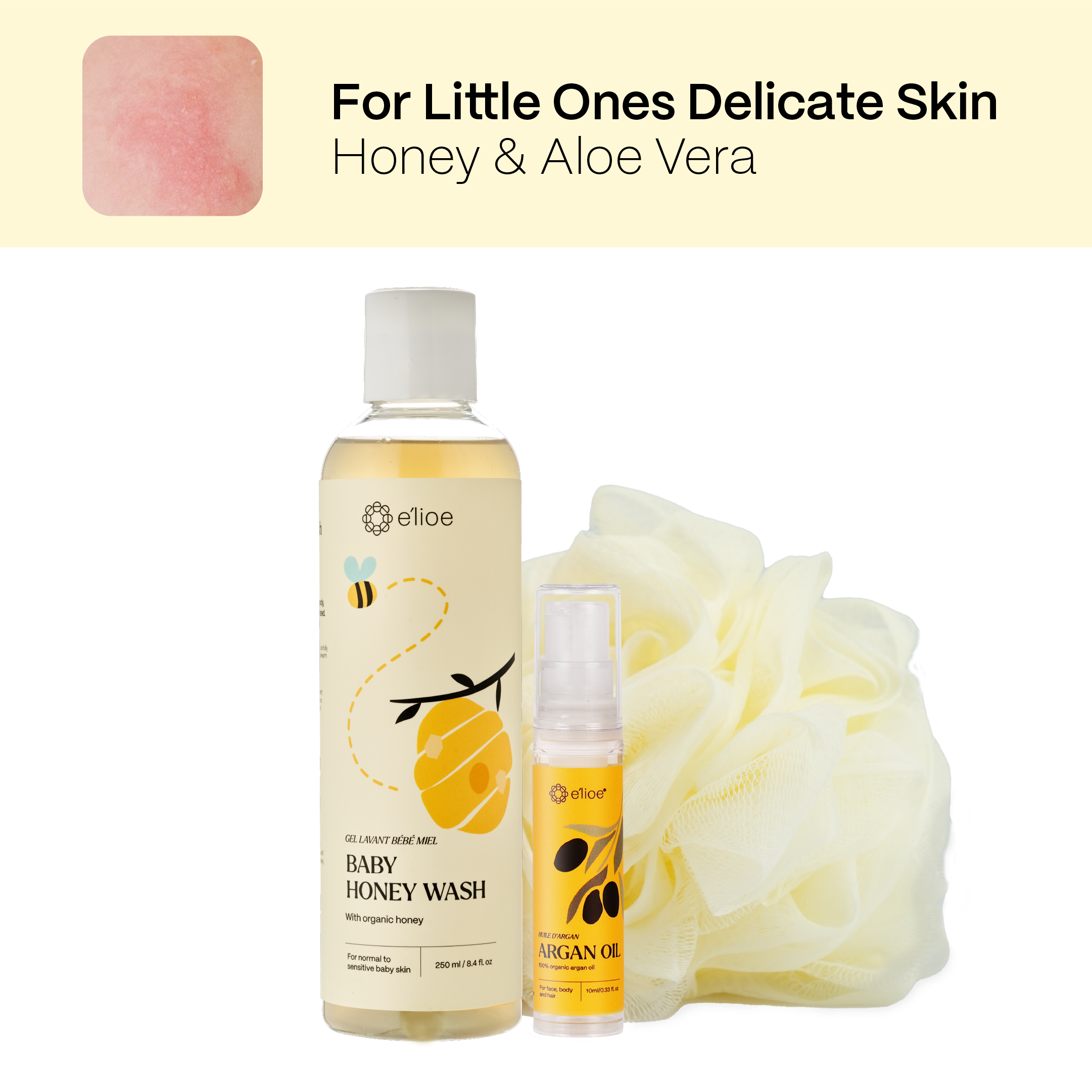 e'lioe Discovery Kit - Aleppo Liquid Wash + Argan Oil 10ml
