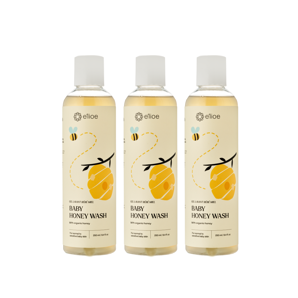 Bundle of 3 - Baby Honey Wash - 250ml (Didatangkan dengan Free Foaming Net x1)