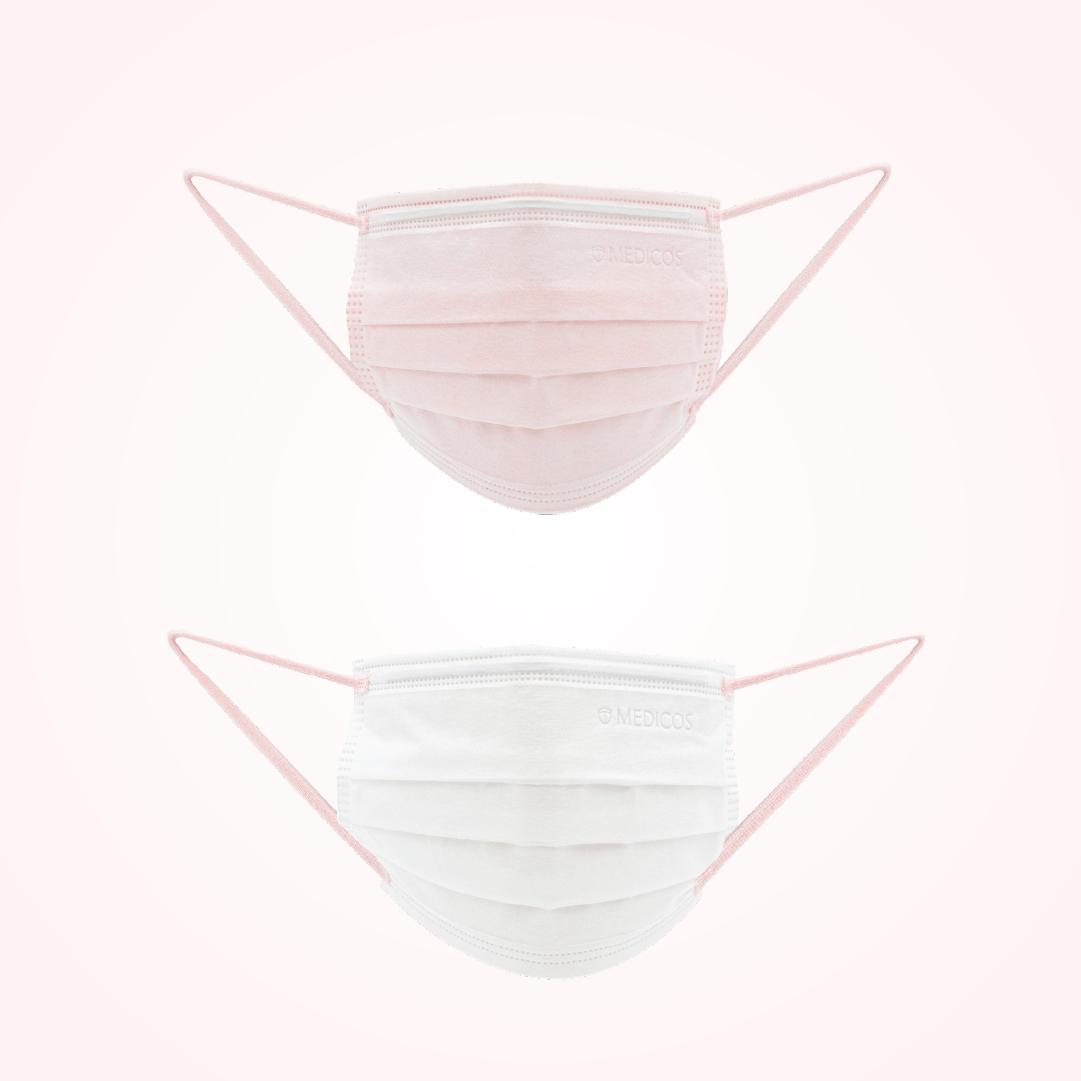 Topeng Muka Pembedahan 4 Lapis HidroCharge™ Regular Fit (Duo Pink)