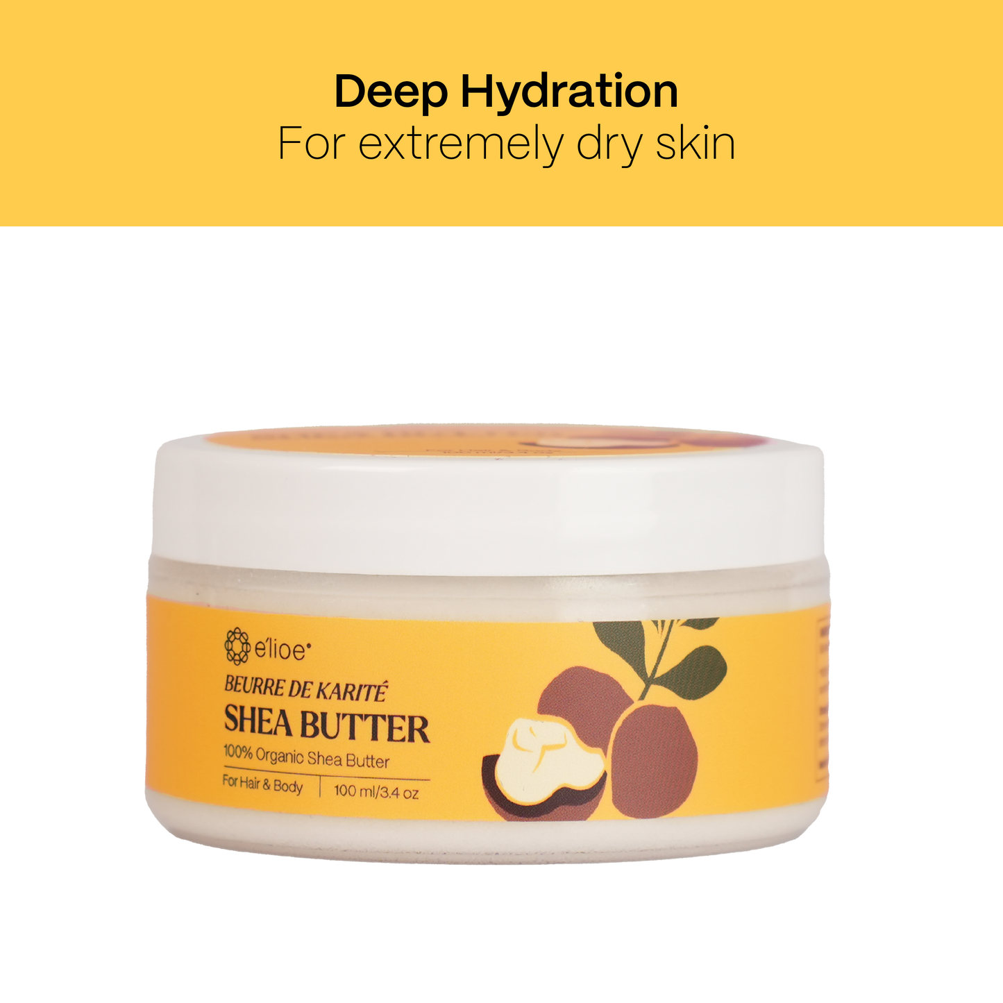 e'lioe Shea Butter 100ml - 100% Organic