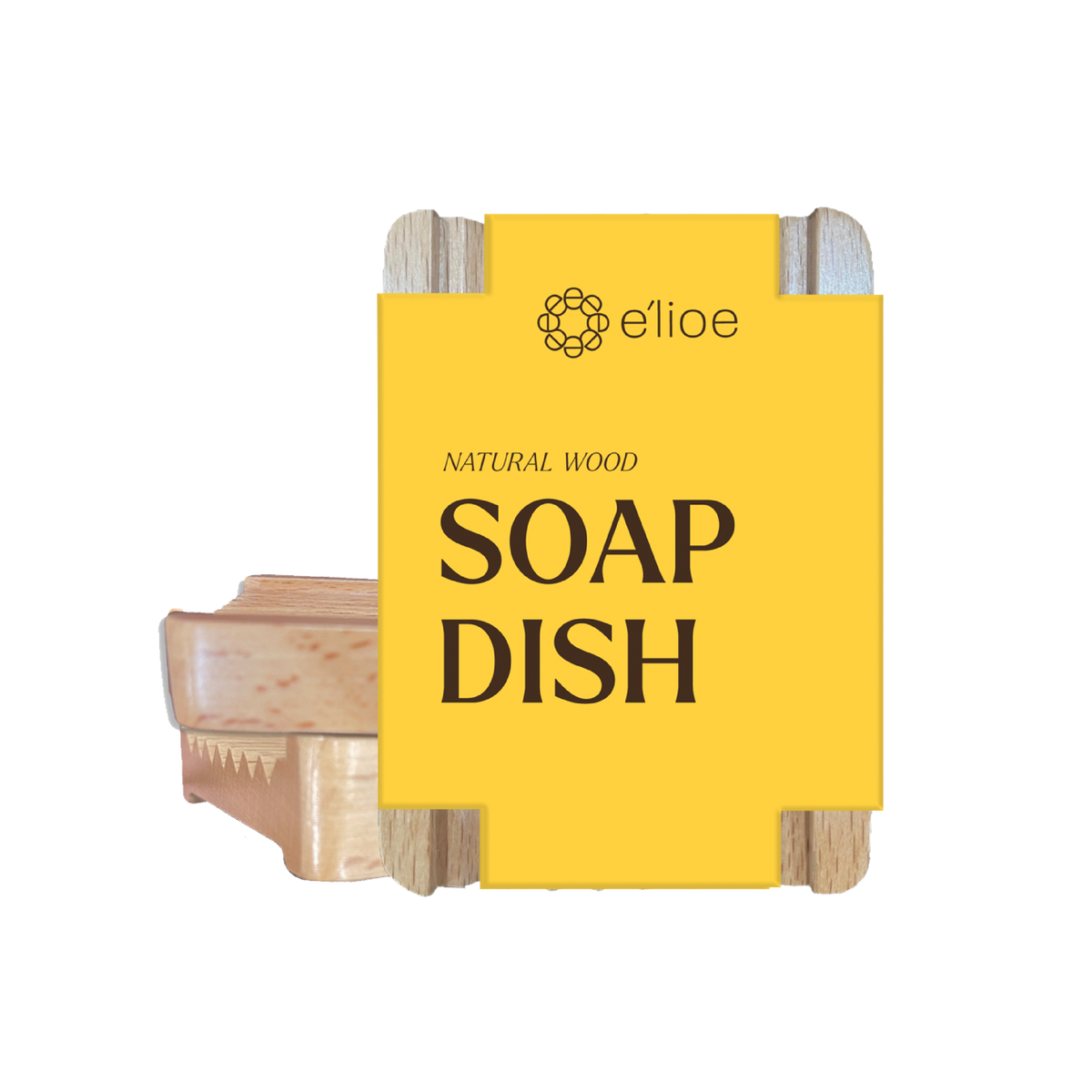 {Free} e'lioe Natural Wood Soap Dish